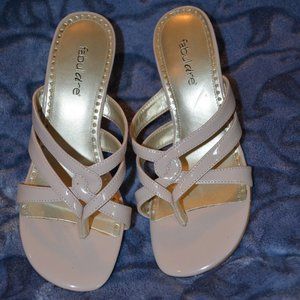 Fabulaire Nude Patent Sandal